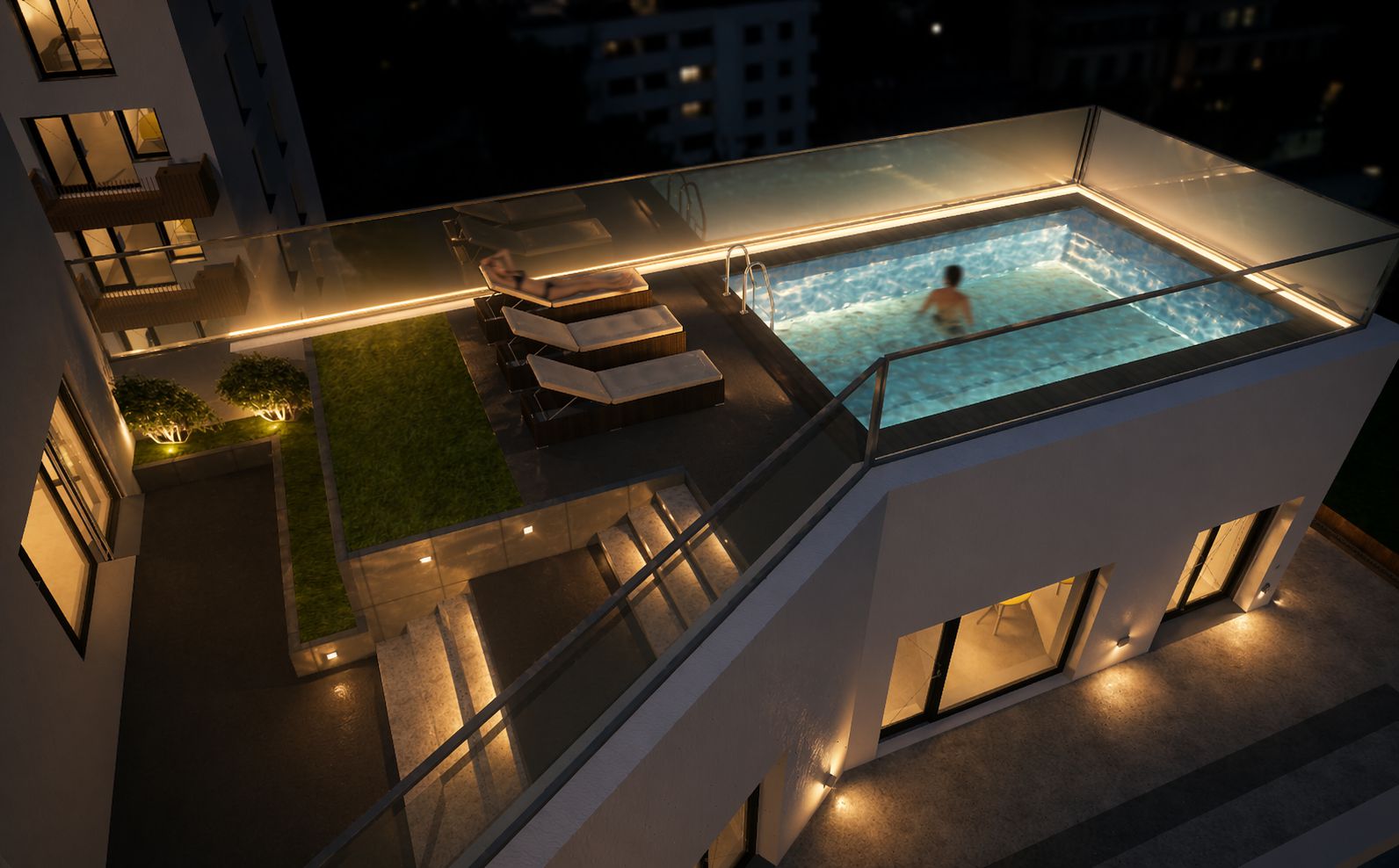 Pishina në tarracë — BEG Residence, Prizren