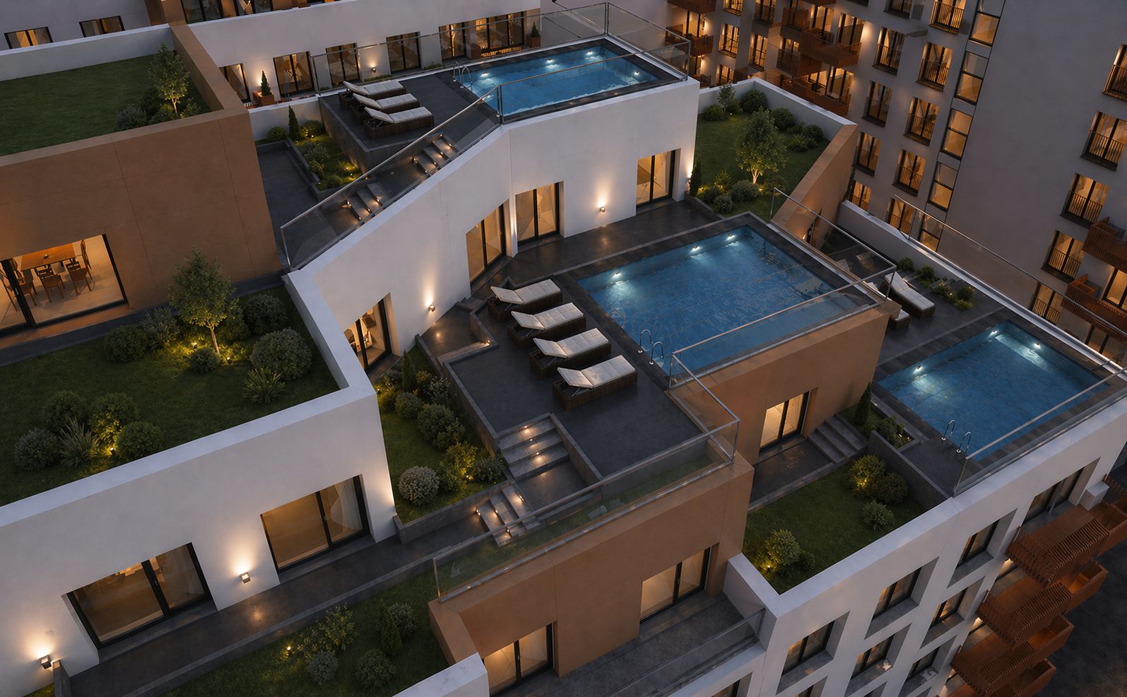 Tarraca në muzg — BEG Residence, Prizren